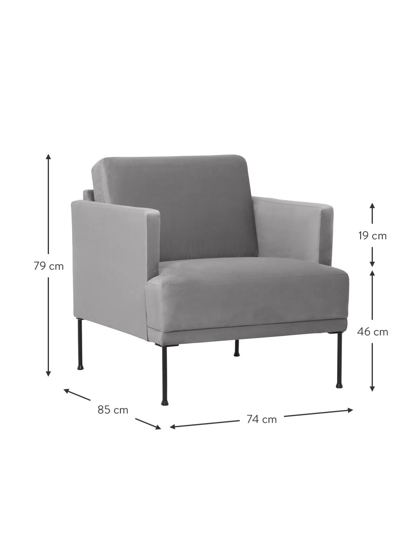 Sillon De Terciopelo Fluente