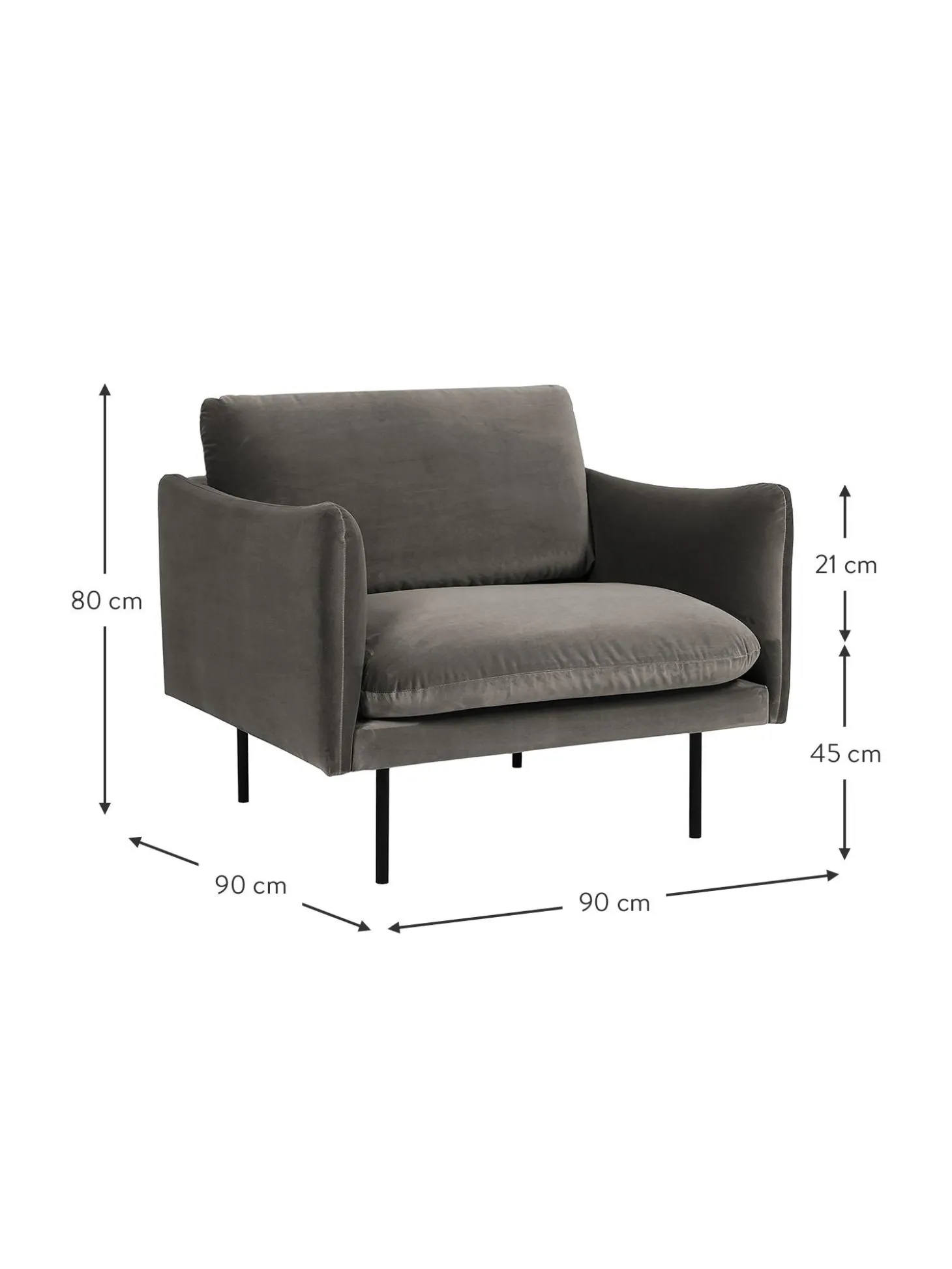 Sillon De Terciopelo Moby