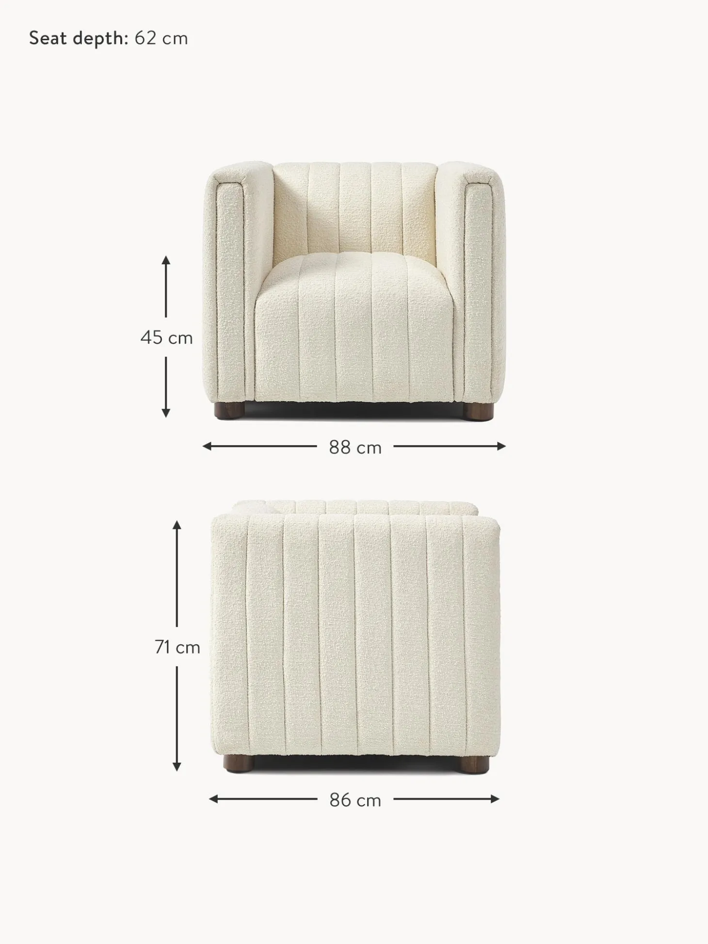 Sillon En Tejido Boucle Antonio