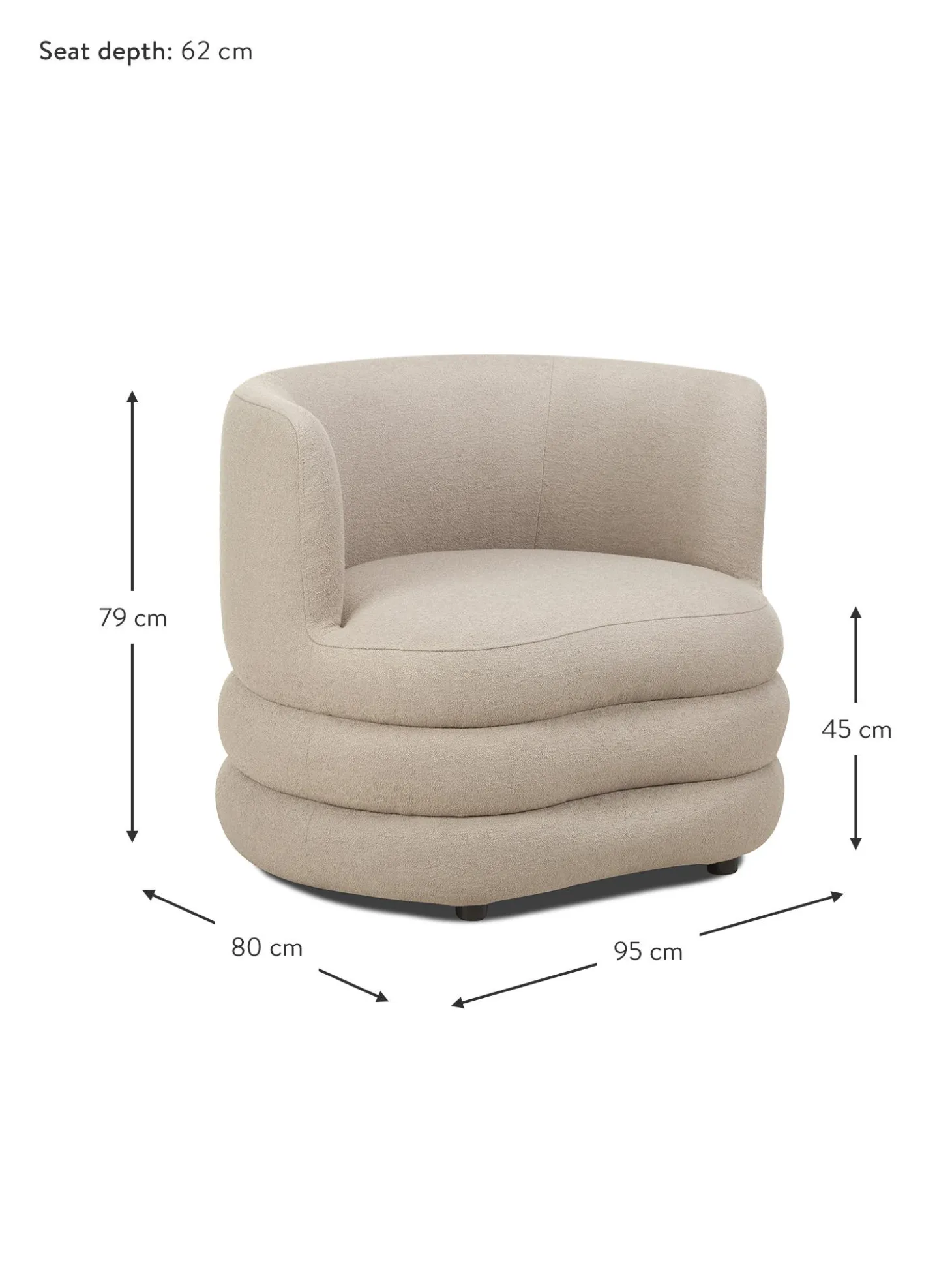 Sillon En Tejido Boucle De Diseno Solomon