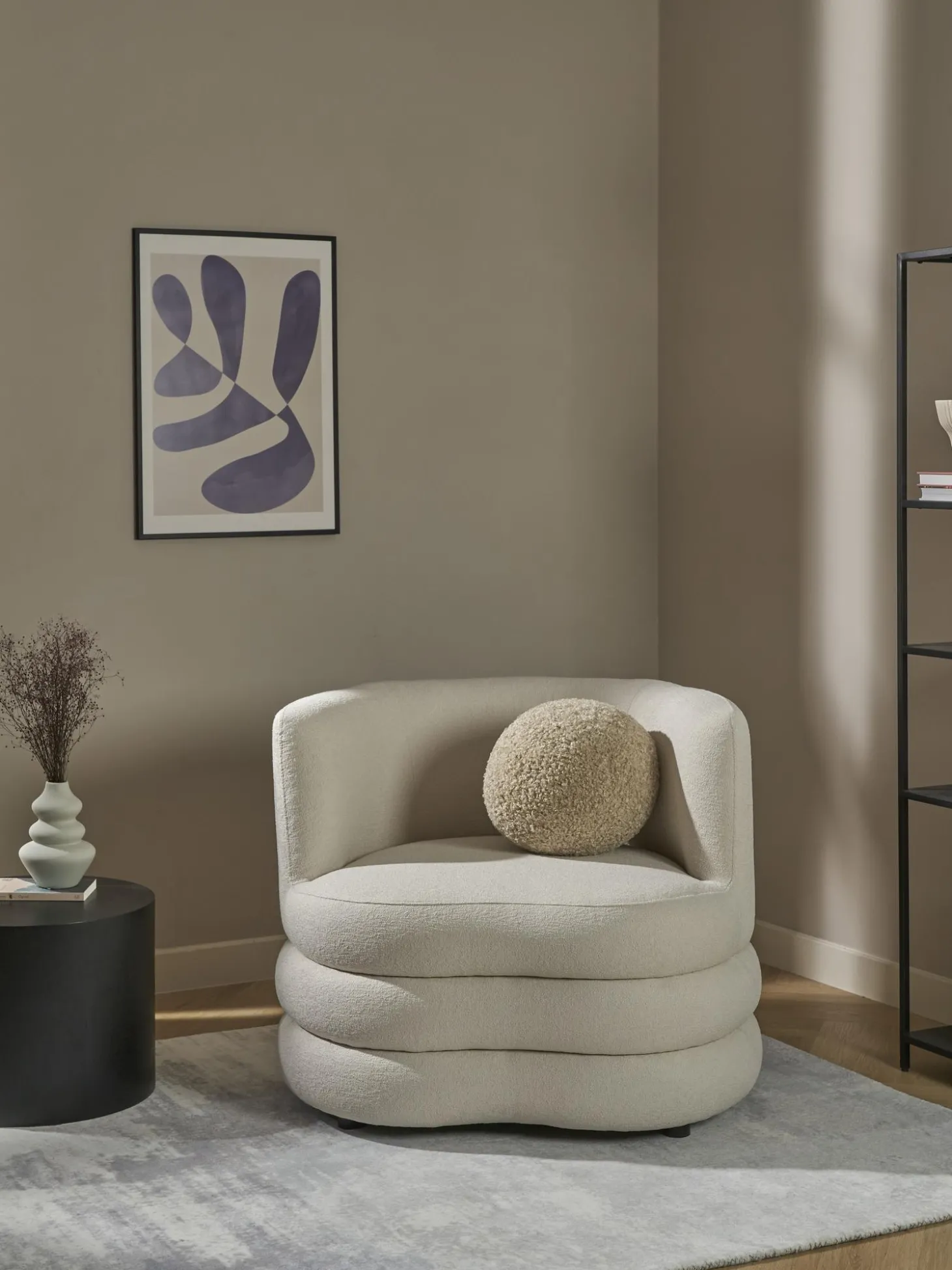 Sillon En Tejido Boucle De Diseno Solomon