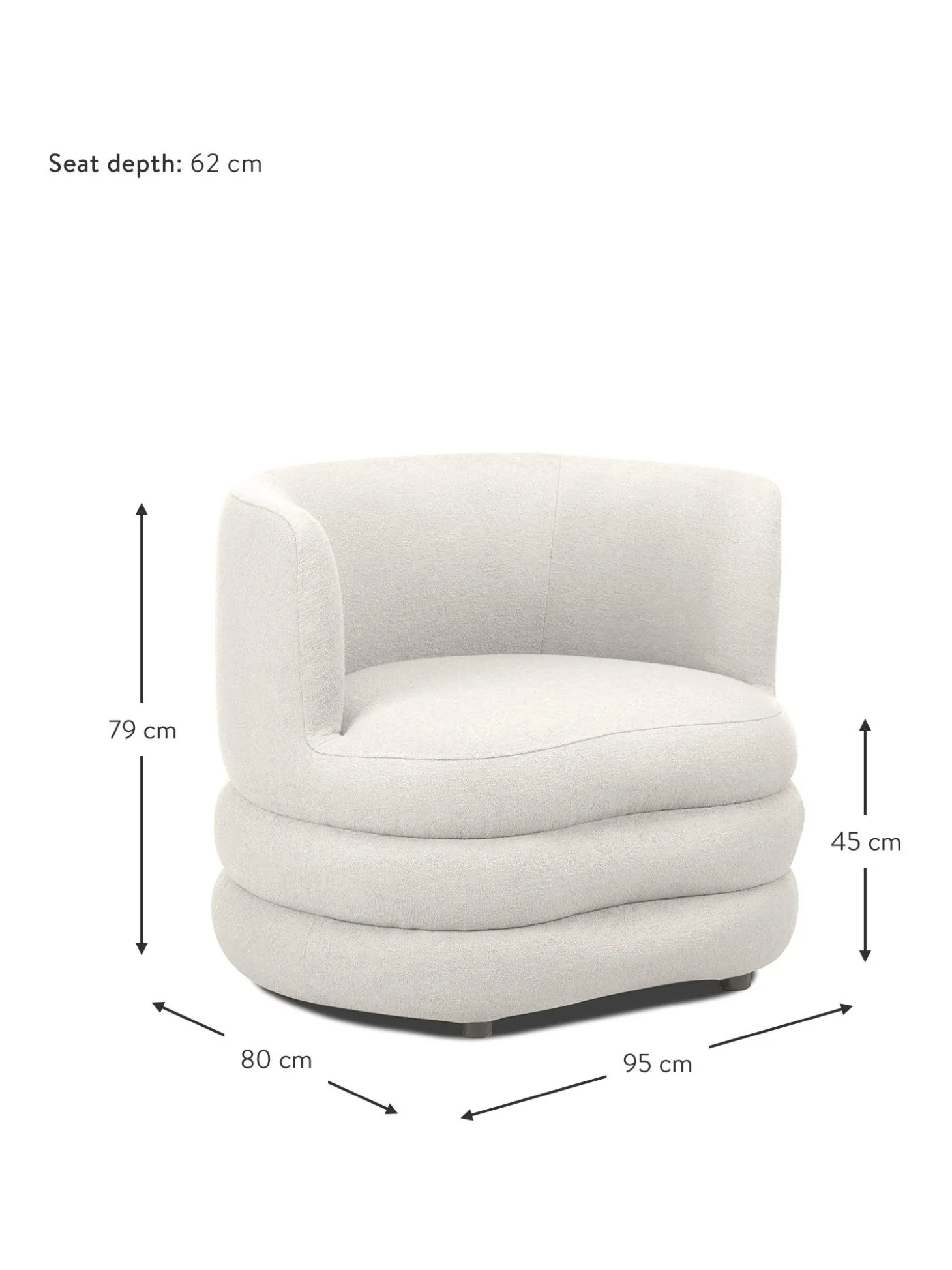 Sillon En Tejido Boucle De Diseno Solomon