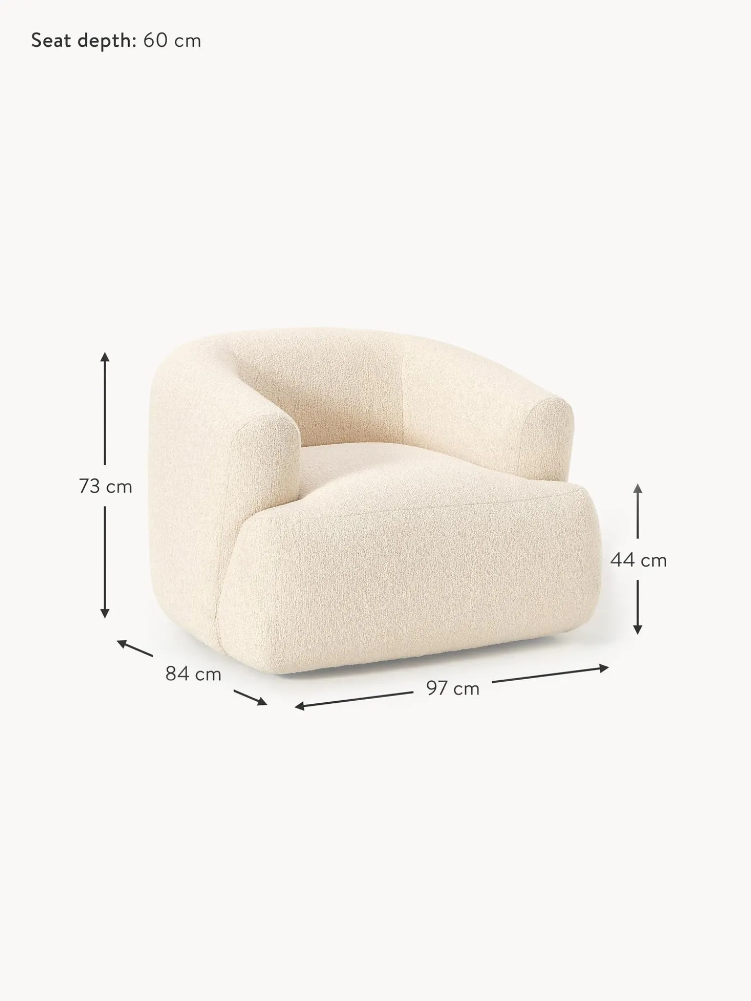 Sillon En Tejido Boucle Sofia
