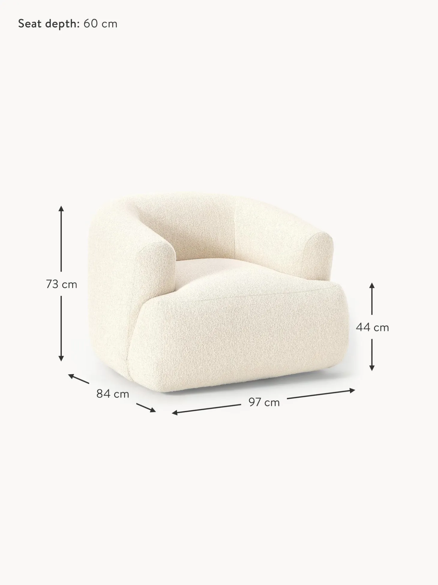 Sillon En Tejido Boucle Sofia