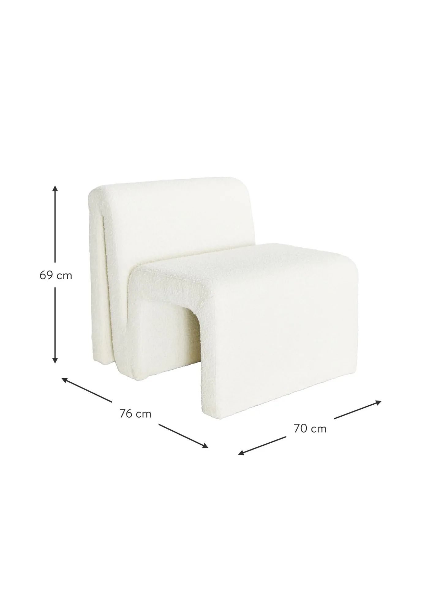 Sillon Tapizado En Tejido Boucle Odette