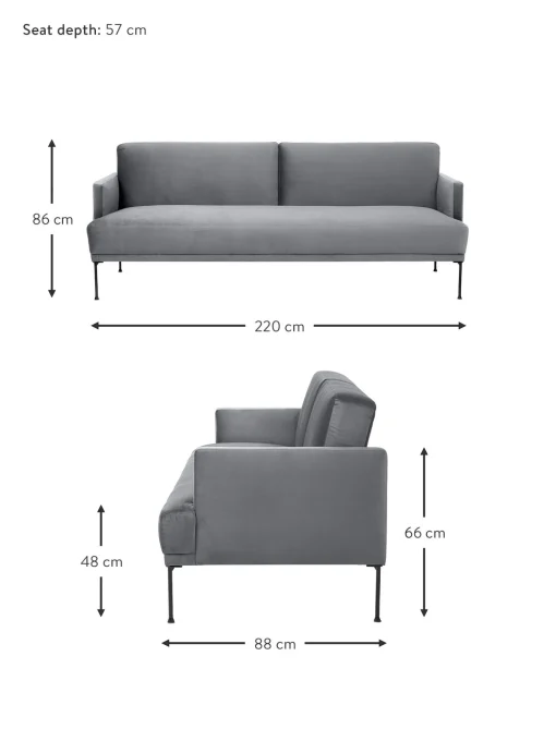 Sofa Cama De Terciopelo Fluente (3 Plazas)