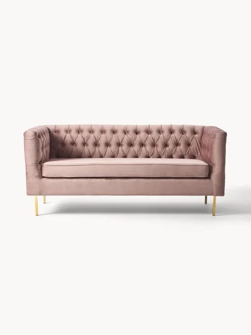 Sofa Chesterfield De Terciopelo Chiara (2 Plazas)