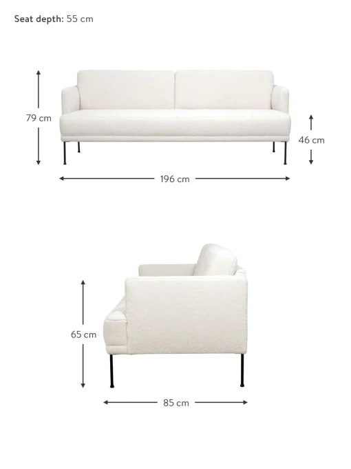 Sofa De Borreguillo Fluente (3 Plazas)