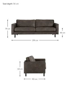 Sofa De Cuero Reciclado Hunter (3 Plazas)