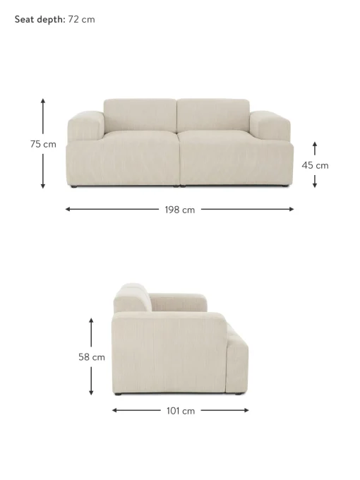 Sofa De Pana Melva (2 Plazas)