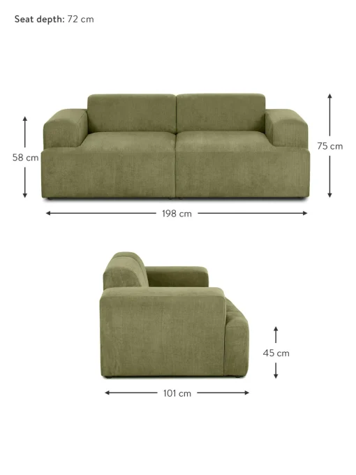 Sofa De Pana Melva (2 Plazas)