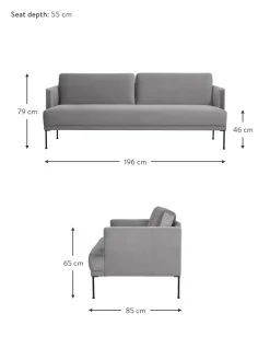 Sofa De Terciopelo Fluente (3 Plazas)