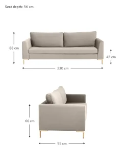 Sofa De Terciopelo Luna (3 Plazas)