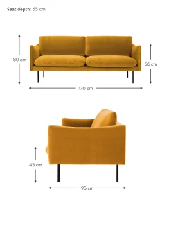 Sofa De Terciopelo Moby (2 Plazas)