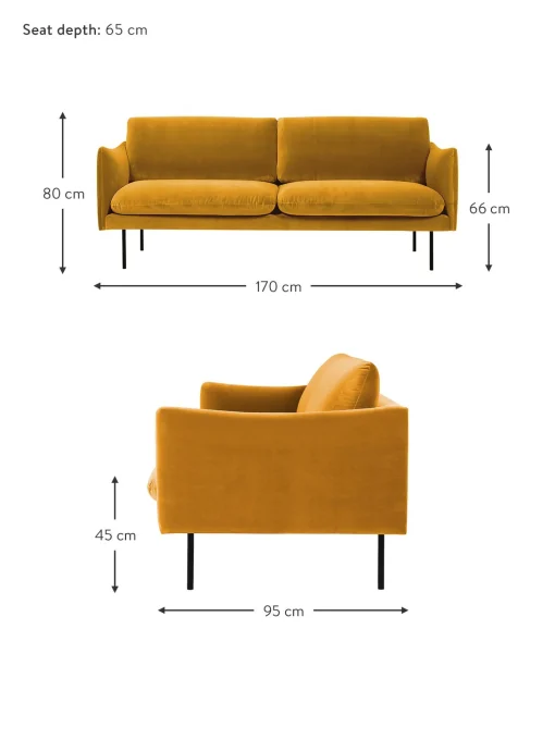 Sofa De Terciopelo Moby (2 Plazas)
