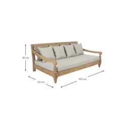 Sofa Grande Para Exterior De Madera Bali (4 Plazas)