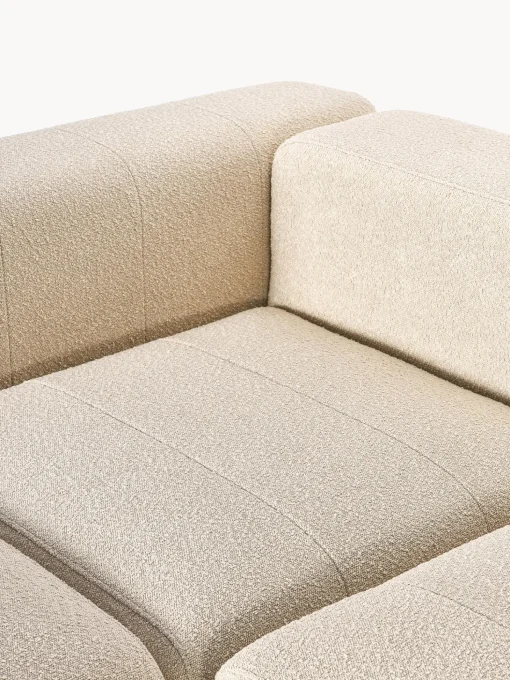 Sofa Modular Boucle Lena (4 Plazas), Con Reposapies