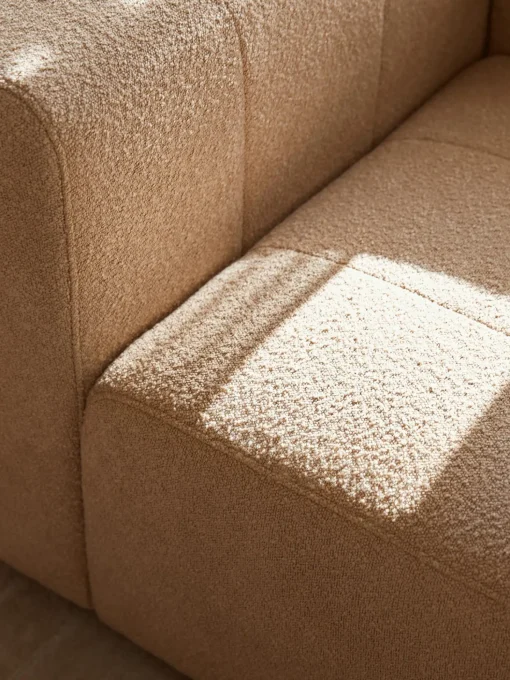 Sofa Modular Boucle Lena (4 Plazas), Con Reposapies