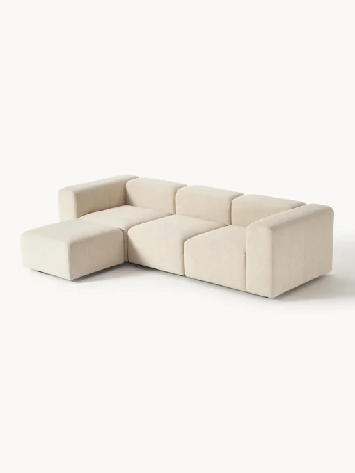 Sofa Modular Boucle Lena (4 Plazas), Con Reposapies