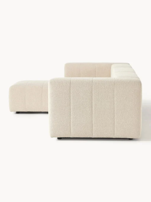 Sofa Modular Boucle Lena (4 Plazas), Con Reposapies