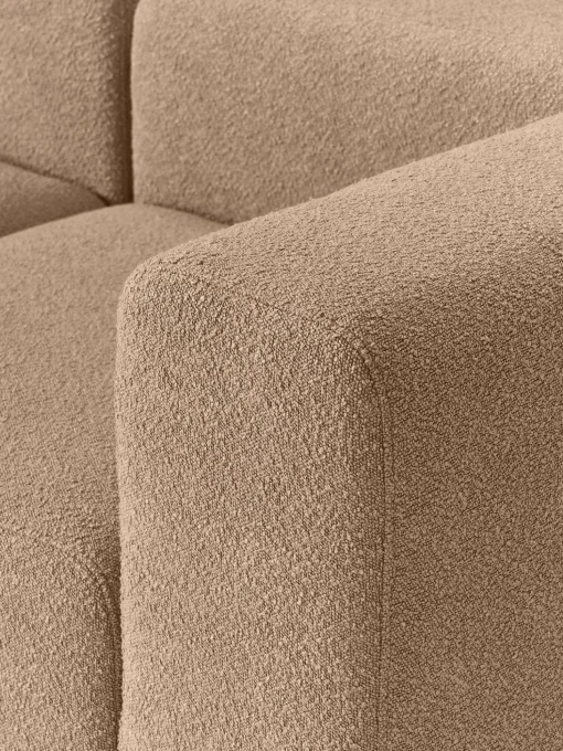 Sofa Modular Boucle Lena (4 Plazas), Con Reposapies