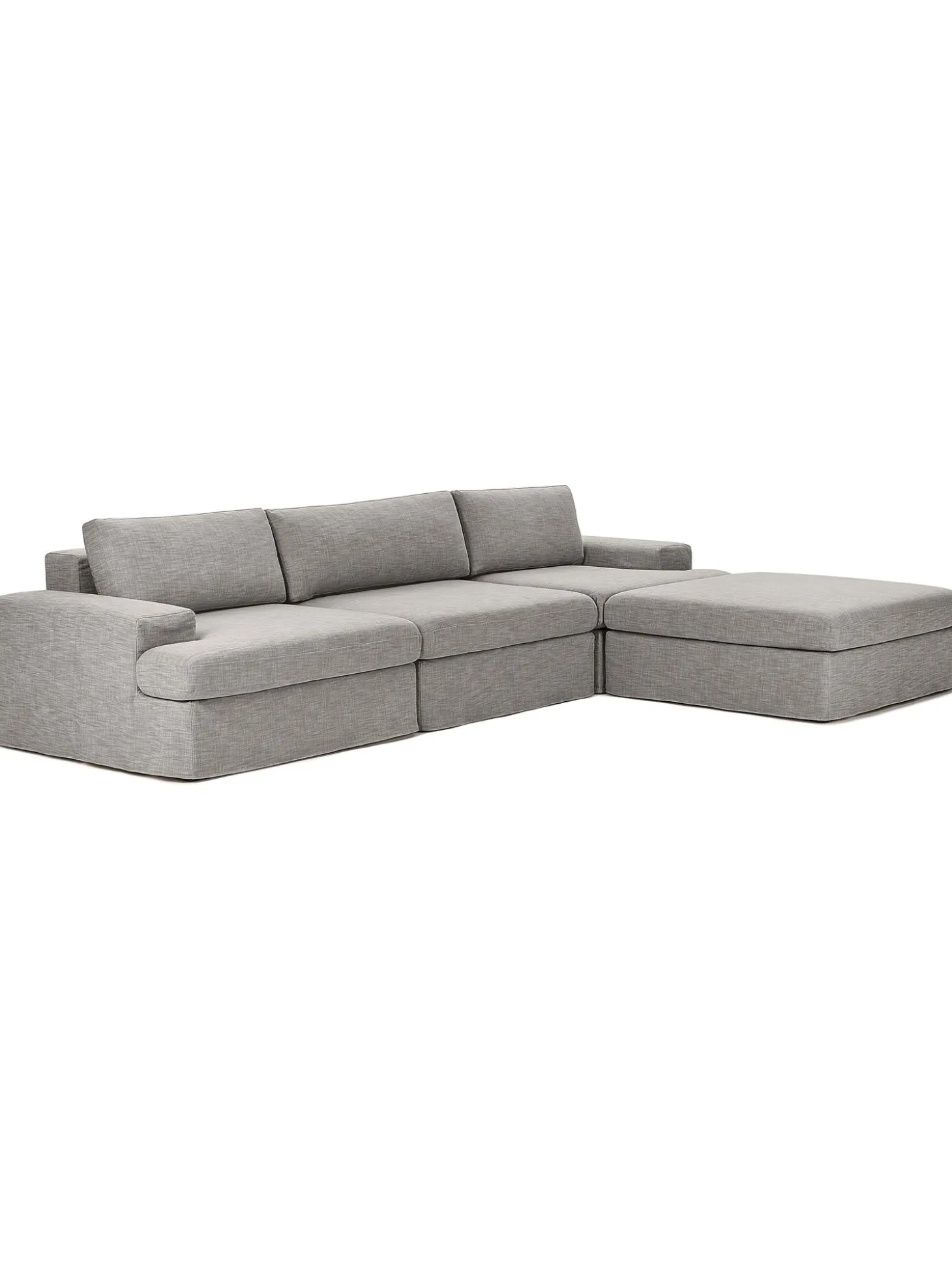 Sofa Modular Con Reposapies Russell (4 Plazas), Desenfundable
