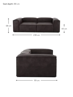 Sofa Modular De Cuero Reciclado Lennon (3 Plazas)