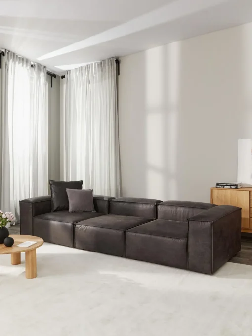Sofa Modular De Cuero Reciclado Lennon (4 Plazas)