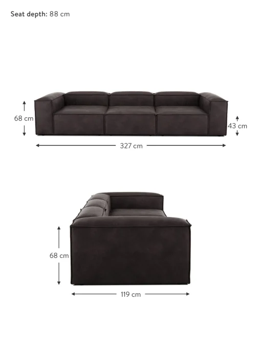 Sofa Modular De Cuero Reciclado Lennon (4 Plazas)