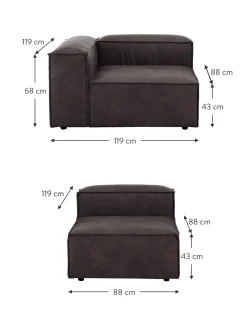 Sofa Modular De Cuero Reciclado Lennon (4 Plazas)