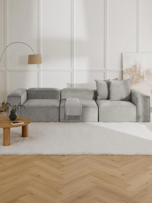 Sofa Modular De Pana Lennon (4 Plazas)
