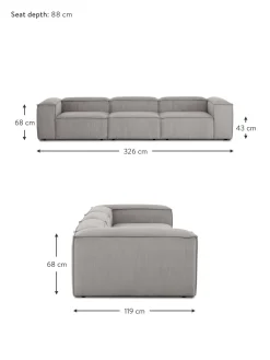 Sofa Modular De Pana Lennon (4 Plazas)