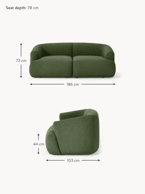 Sofa Modular En Tejido Boucle Sofia (2 Plazas)