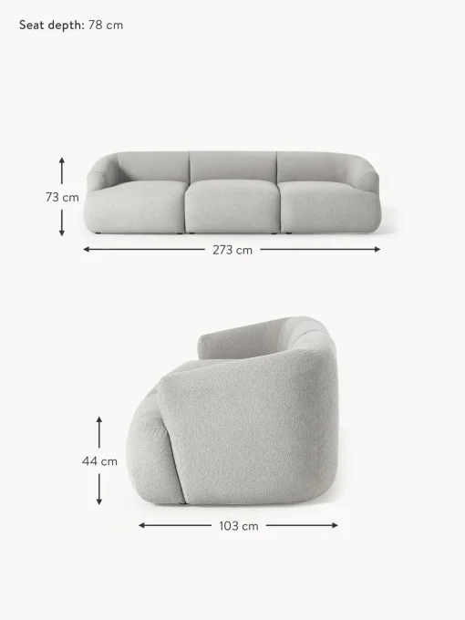 Sofa Modular En Tejido Boucle Sofia (3 Plazas)