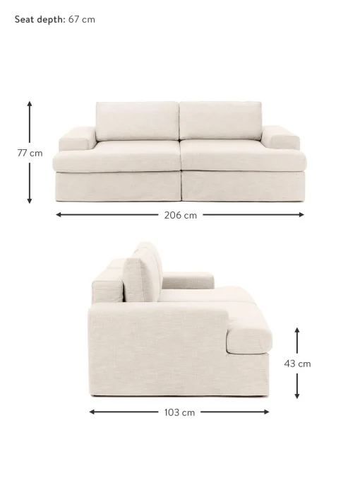Sofa Modular Russell (3 Plazas), Desenfundable