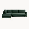 Sofa Rinconera Cama De Terciopelo Luna (3 Plazas), Con Colchon