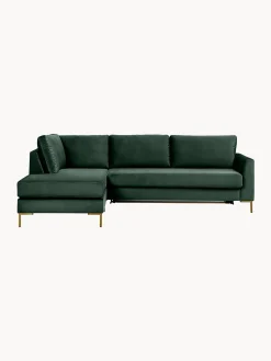 Sofa Rinconera Cama De Terciopelo Luna (3 Plazas), Con Colchon