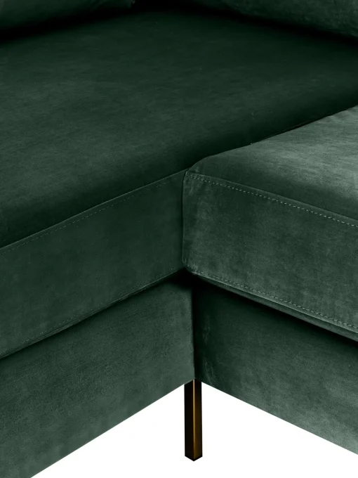 Sofa Rinconera Cama De Terciopelo Luna (3 Plazas), Con Colchon