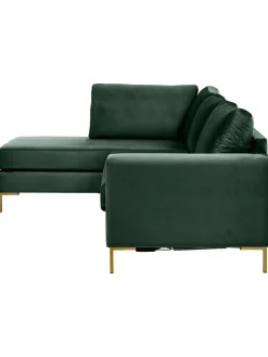 Sofa Rinconera Cama De Terciopelo Luna (3 Plazas), Con Colchon