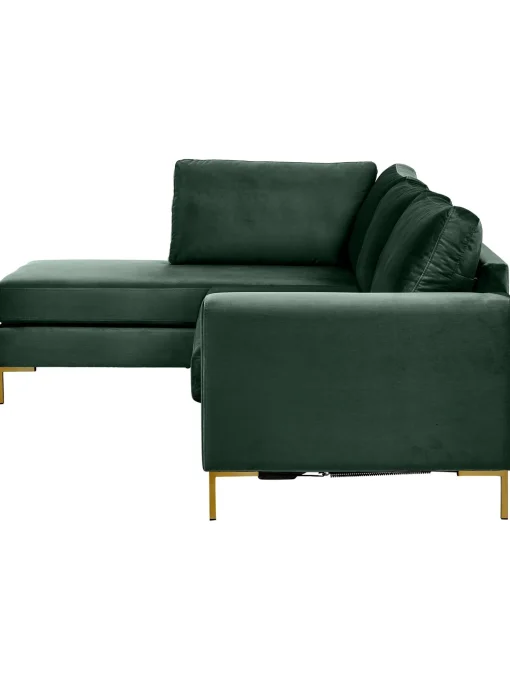 Sofa Rinconera Cama De Terciopelo Luna (3 Plazas), Con Colchon