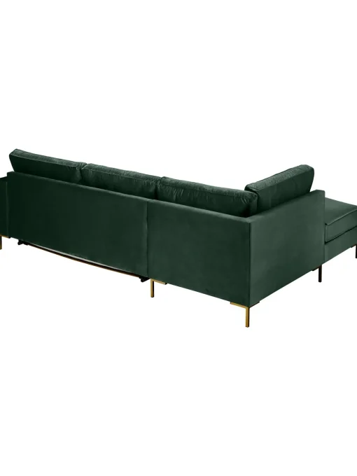 Sofa Rinconera Cama De Terciopelo Luna (3 Plazas), Con Colchon
