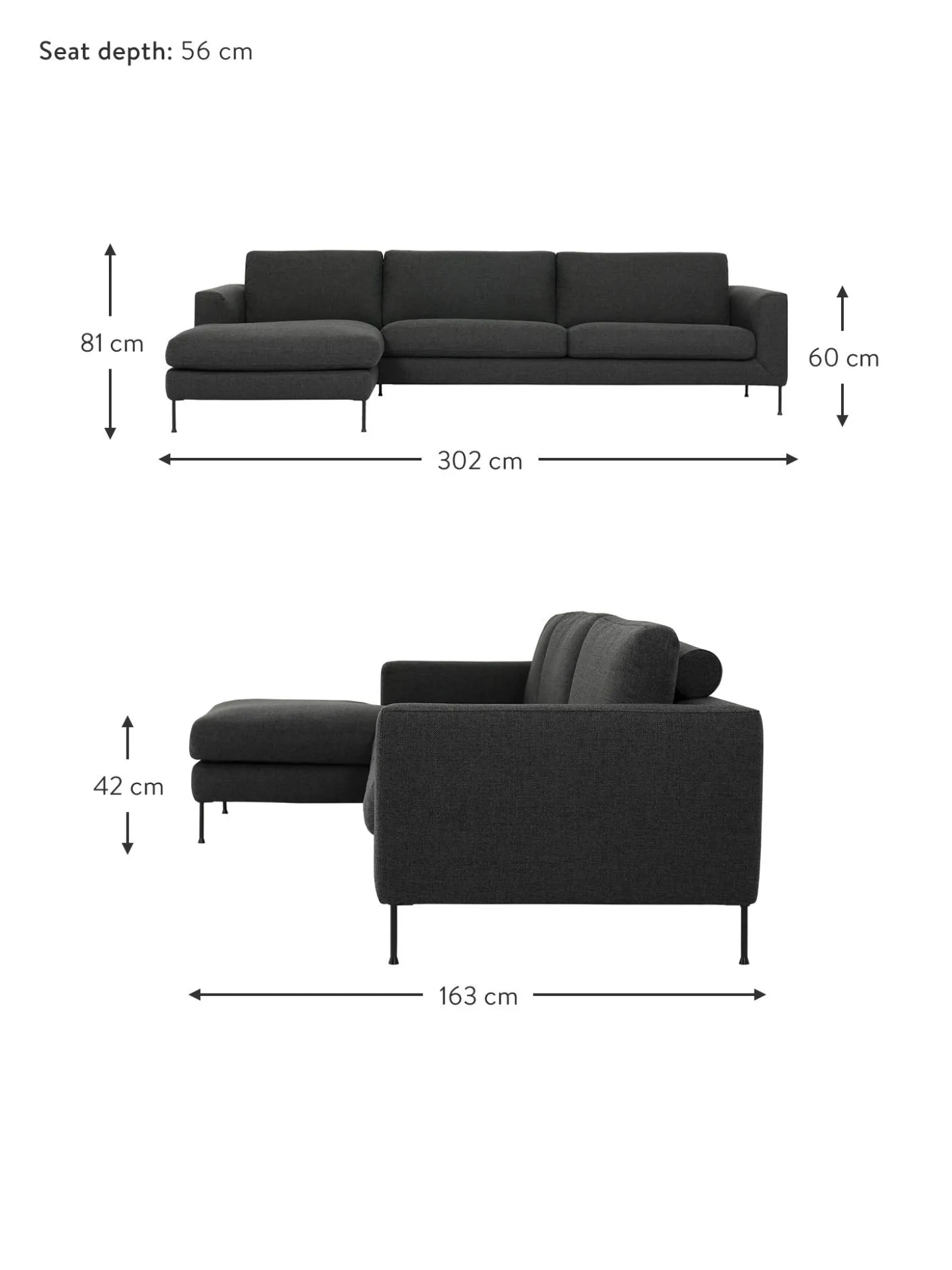 Sofa Rinconera Cucita (4 Plazas)