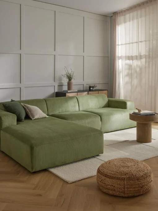 Sofa Rinconera De Pana Melva (4 Plazas)