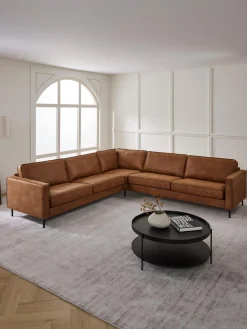 Sofa Rinconera Grande De Cuero Reciclado Hunter
