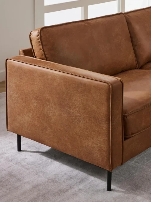 Sofa Rinconera Grande De Cuero Reciclado Hunter