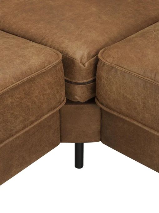Sofa Rinconera Grande De Cuero Reciclado Hunter