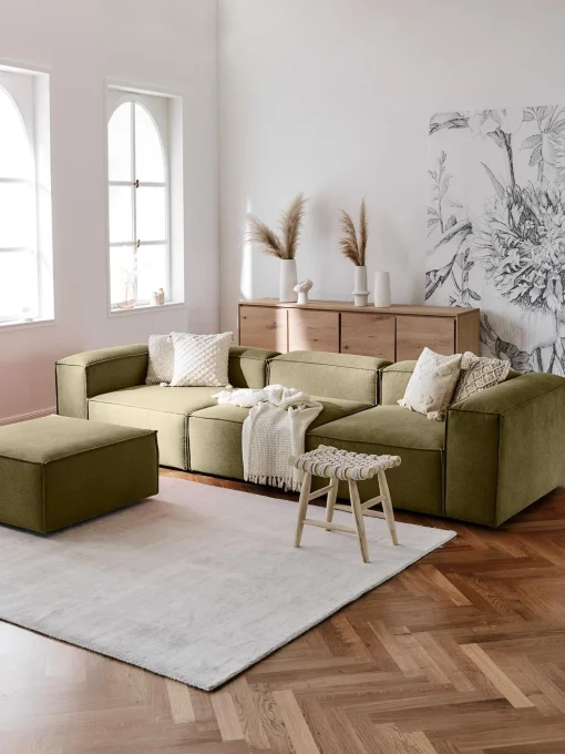 Sofa Rinconera Modular Con Reposapies Lennon (4 Plazas)