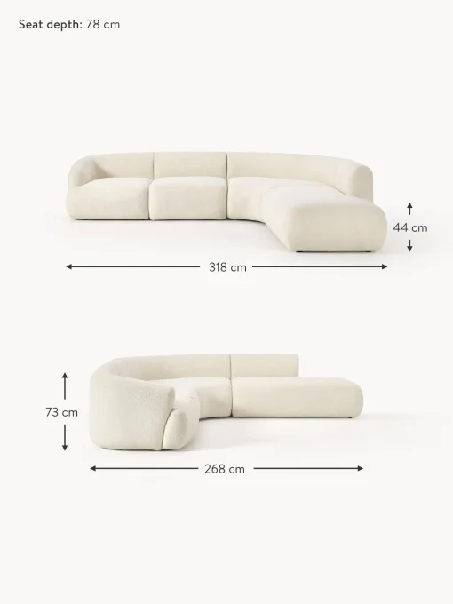 Sofa Rinconera Modular De Borreguillo Sofia (4 Plazas)