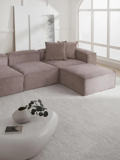 Sofa Rinconera Modular De Pana Lennon (4 Plazas)