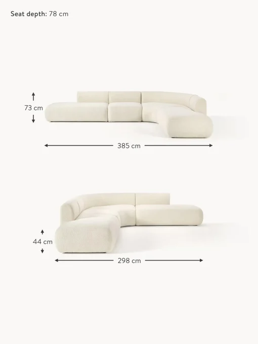 Sofa Rinconera Modular De Borreguillo Sofia (4 Plazas)